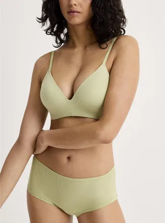 Miiyu Womens Fine ribbing high-waist boyshort TENCEL TM modal