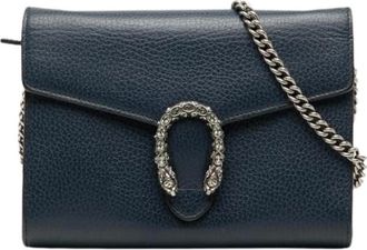 Gucci Pre-owned Cross Body Bags, female, Blue, Size: ONE SIZE Pre-owned Vintage Crossbody Bag