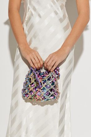 Kurt Geiger Handbag Macrame Crystal Small, Womens, Multicolour