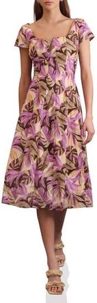 Avec Les Filles Seamed Fit and Flare Dress in Banana Leaf at Nordstrom Rack, Size 10