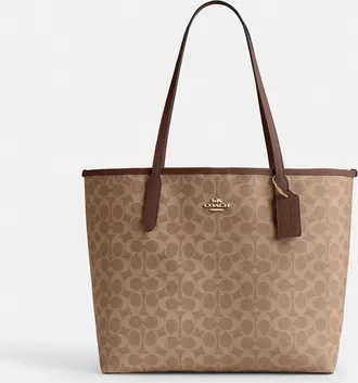 Coach City Tote Bag In Signature Canvas