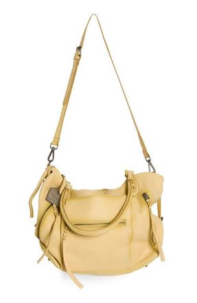Free People We The Free Emerson Lambskin Leather Tote in Butter Yellow at Nordstrom