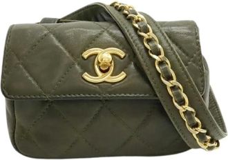 Chanel Pre-owned Belt Bags, female, Green, Size: ONE SIZE Pre-owned Belt Bag
