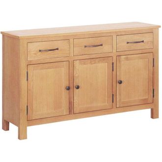 vidaXL Sideboard Brown 112 x 33.5 x 70 cm Solid oak wood vidaXL