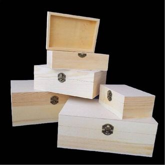 Trade Shop Trade Shop - Set 5 Scatole In Legno Decoro Decoupage Portagioie Matrioska Scatola Cofanetto