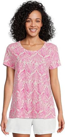Lilly Pulitzer Etta Scoop Neck Womens Clothing Pink Bliss Shady Babe : XXS, Cotton