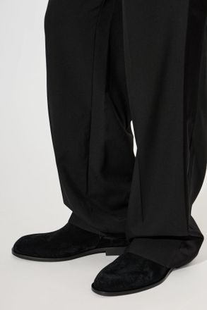 Balmain Anthem Suede Chelsea Boots, Mens, Black