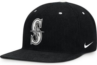 Nike Seattle Mariners Pro Nike Mens MLB Adjustable Hat in Black | NB4910DWMVR-KEN