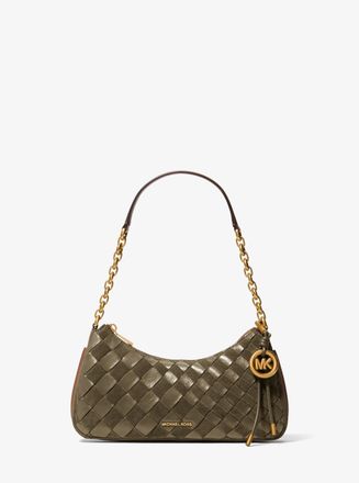 Michael Kors Nolita Medium Hand-Woven Leather Chain Pochette