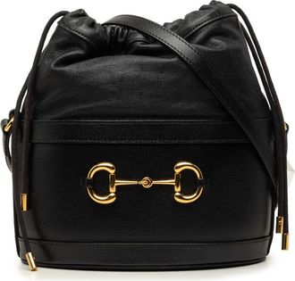 Gucci Pre-owned Gucci Calfskin Horsebit 1955 Bucket Bag Ladies 323IG04RFEH641HK