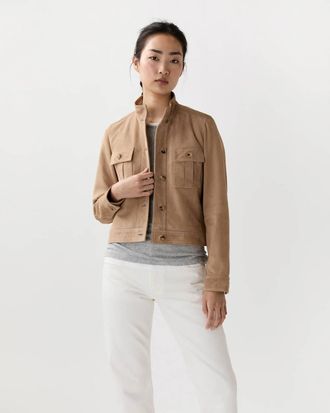 Ann Mashburn Corrie Jacket In Desert Suede
