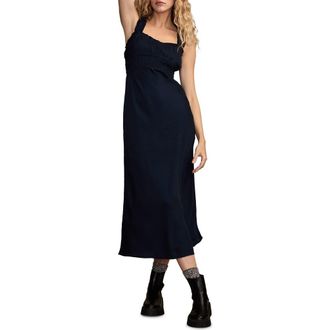 Lucky Brand Ruched Bodice Dress in Navy at Nordstrom, Size Xx-Large
