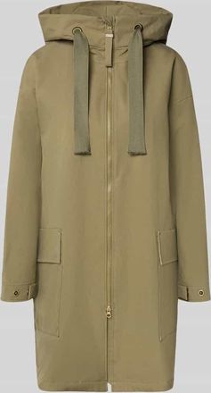 G-Lab Regenmantel mit Kapuze und Zweiwege-Rei&szlig;verschluss Modell UNA in Oliv, Gr&ouml;&szlig;e L