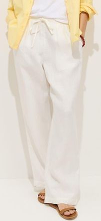 Alex Mill Hudson Linen Drawstring Pants in Off White at Nordstrom, Size X-Large