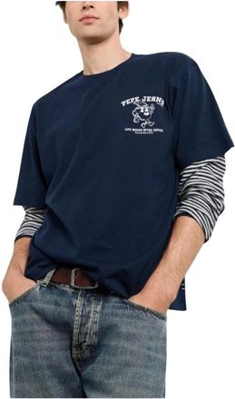 Pepe Jeans London T-shirt Coffeet - - Tops - Uomo - Blu - M