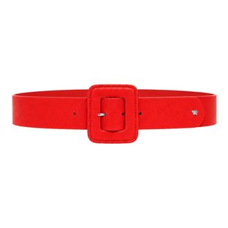 Max Mara Glanzende Nappa Leren Riem - Dames - Accessoires - Rood - Maat: S Leer