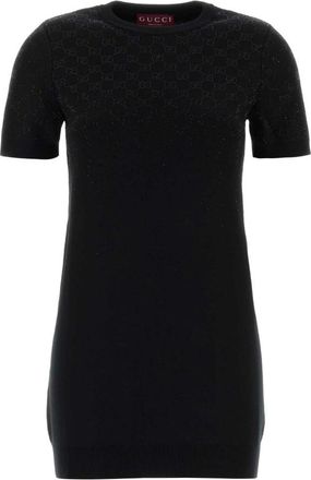 Gucci Black Crew Neck Mini Dress