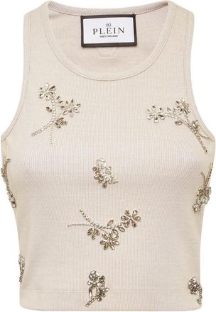 Philipp Plein Sleeveless Tops - Dames - Tops zonder mouwen - Grijs - XL - Tops