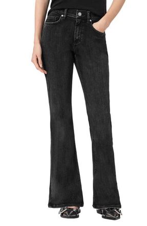 AllSaints Ember Wide Leg Jeans in Washed Black at Nordstrom, Size 26