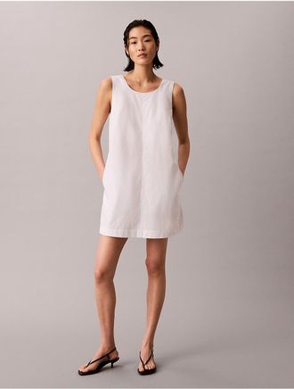 Calvin Klein Jeans Calvin Klein Womens Cotton Poplin Mini Dress - White - M