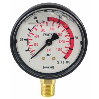 AMA Manometro alla glicerina &Oslash; 63 mm con scala 0-100 e attacco M1/4