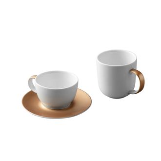 Berghoff Juego de t&eacute; y caf&eacute; blanco 3 pzs
