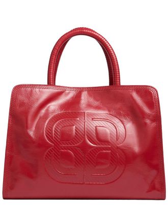 L.k. Bennett Lk Bennett Ella Embossed Patent Tote