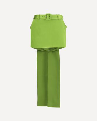 Self Portrait Satin bow mini Skirt Female 8