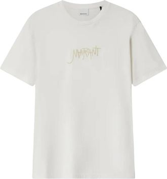 Isabel Marant Honore T-shirt - Heren - T-shirts - Wit - L - Katoen - Tops