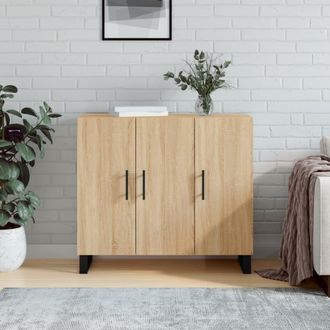 vidaXL Aparador De Madera De Ingenier&iacute;a Roble Sonoma 90x34x80 Cm Vidaxl