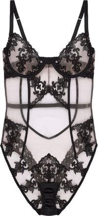 Fleur Of England Body in pizzo a fiori Onyx - Nero