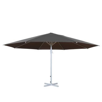 Hhg Sombrilla Meran Ii, Sombrilla De Mercado Para Gastronom&iacute;a, &Oslash; 5m Palo Poli&eacute;ster/aluminio Blanco 28kg, Antracita Sin Soporte