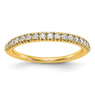 Diamond2Deal 14k Gold Lab Grown Diamond Wedding Band Ring 1/4Ct Clarity- VS Color- D-E