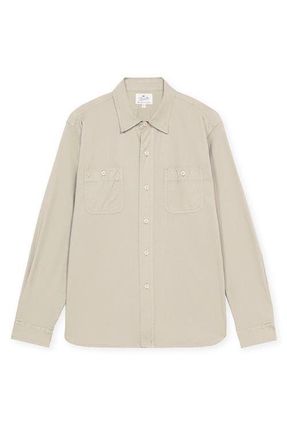 Fortela Workt Cotton Shirt in Khi at Nordstrom, Size X-Large
