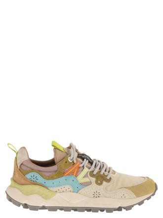 Flower Mountain Yamano 3 Sneakers In Suede And Technical Fabric