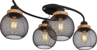 Globo Lighting Plaf&oacute;n - Pablo - Negro - Metal - L&aacute;mpara De Vidrio De