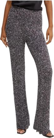 Liviana Conti Wijde broek - Dames - Wijde Broeken - Grijs - XS - Polyester - Broeken
