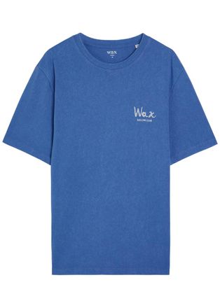 Wax London Dean Printed Cotton T-shirt - Blue - XL