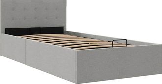vidaXL Vidaxl - Cama Hidr&aacute;ulica Almacenaje Sin Colch&oacute;n Gris Claro 100x200 Cm