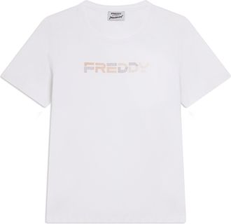 Freddy T-shirt Manica Corta con Logo FREDDY Olografico