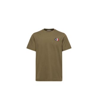Moncler Moncler Logo Cotton T-shirt, Men, Green, Size: 3xl