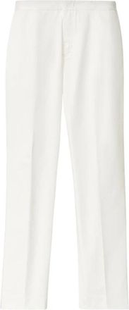 Fabiana Filippi Cotton Gabardine Regular Fit Broeken - Dames - Straight fit broeken - Wit - L - Katoen - Broeken