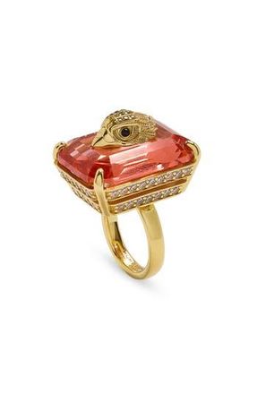 Kurt Geiger Eagle Head Crystal Cocktail Ring in Rose at Nordstrom Rack, Size 8