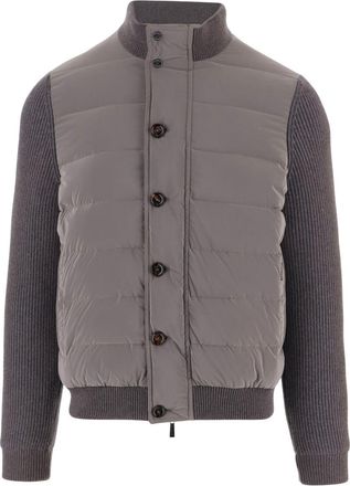 Moorer Grey Mock Collar Jacket