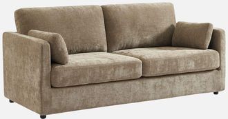 Sweeek Sofá desenfundable de tela lisa de 2 plazas