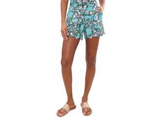 Lilly Pulitzer Buttercup Stretch Shorts Womens Shorts Royal Zoo : 12 5, Cotton/Lycra