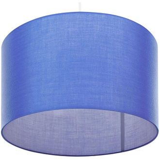 Beliani Beliani - Classic Pendant Lamp Fabric Drum Shade White Cord Blue Dulce