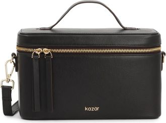 Kazar Kleine Gestructureerde Leren Tas - Dames - Handtassen - Bruin - ONE Size - Leer - Tassen