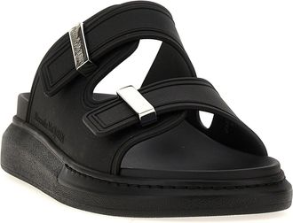 Alexander McQueen Rubber Double-Band Sandals - Black