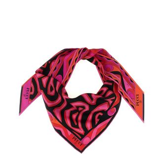 Pucci Silky Scarves, female, Multicolor, Size: ONE SIZE Printed Silk Twill Scarf